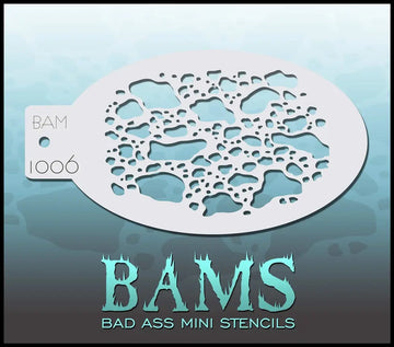 Bad Ass Mini Stencil - 1006 Sea Foam Stencil Bad Ass Stencils
