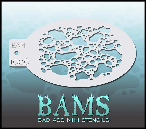 Bad Ass Mini Stencil - 1006 Sea Foam Stencil Bad Ass Stencils