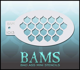 Bad Ass Mini Stencil - 1013 Dragon Scales Stencil Bad Ass Stencils