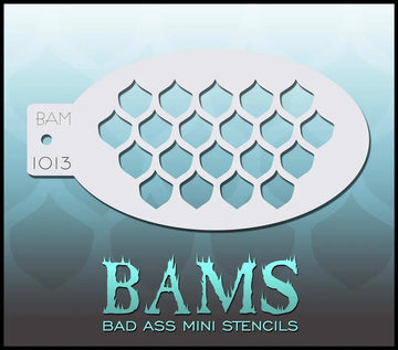 Bad Ass Mini Stencil - 1013 Dragon Scales Stencil Bad Ass Stencils