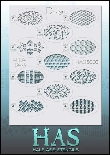 Half Ass Stencil - Set 5003 Design Bad Ass Stencils