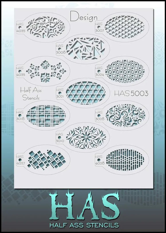 Half Ass Stencil - Set 5003 Design Bad Ass Stencils