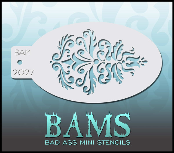 Bad Ass Mini Stencil - 2027 Damask