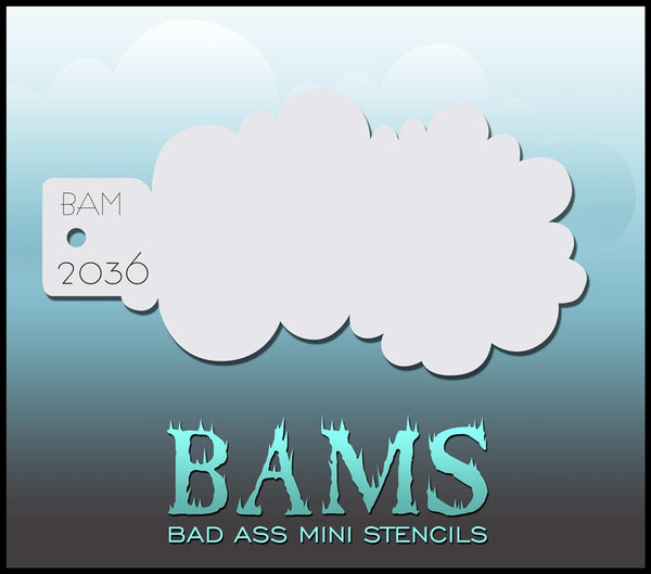 Bad Ass Mini Stencil - 2036 Cloud Stencil