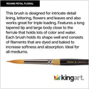 KINGART Face Paint Brush - Original Gold 9430 - Round Petal #14