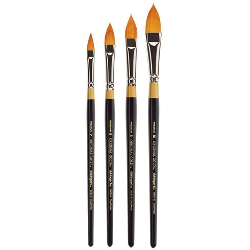 KINGART Face Paint Brush - Original Gold 9930 Oval Petal #2