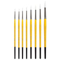 KINGART Face Paint Brush -  7950 Gold Grip - Brush Set
