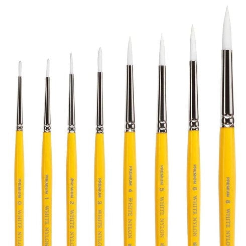 KINGART Face Paint Brush -  7950 Gold Grip - Brush Set