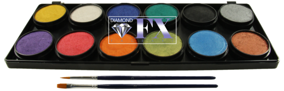 Diamond FX Face Paint - 12 Colors Metallic Palette