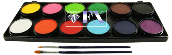Diamond FX Face Paint - 12 Colors Palette Diamond FX