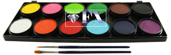 Diamond FX Face Paint - 12 Colors Palette