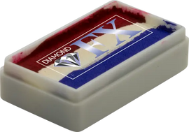 Diamond FX Face Paint - 1 Stroke Cake - Red White and Blue Diamond FX