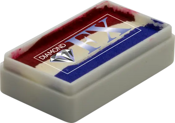 Diamond FX Face Paint - 1 Stroke Cake - Red White and Blue Diamond FX