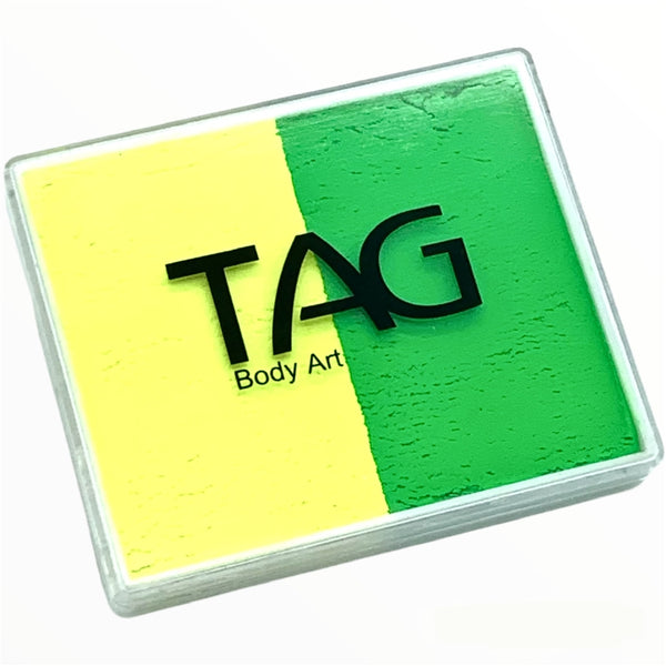 TAG Face Paint - Split Cake - Neon Yellow/ Neon Green - 50 grams